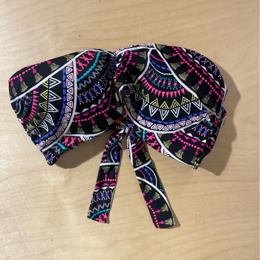 Urban Sea Tribal Print Strapless Bikini Top Large (MS) - Picture 3 of 6
